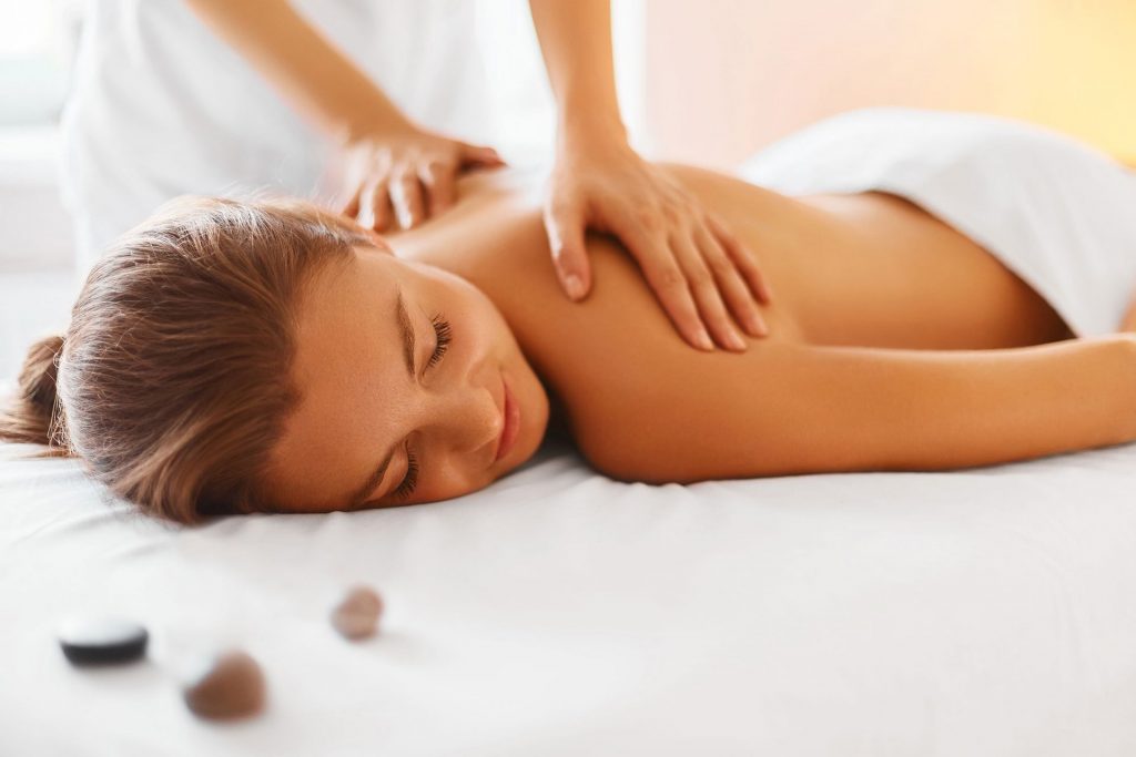 Woman getting a massage